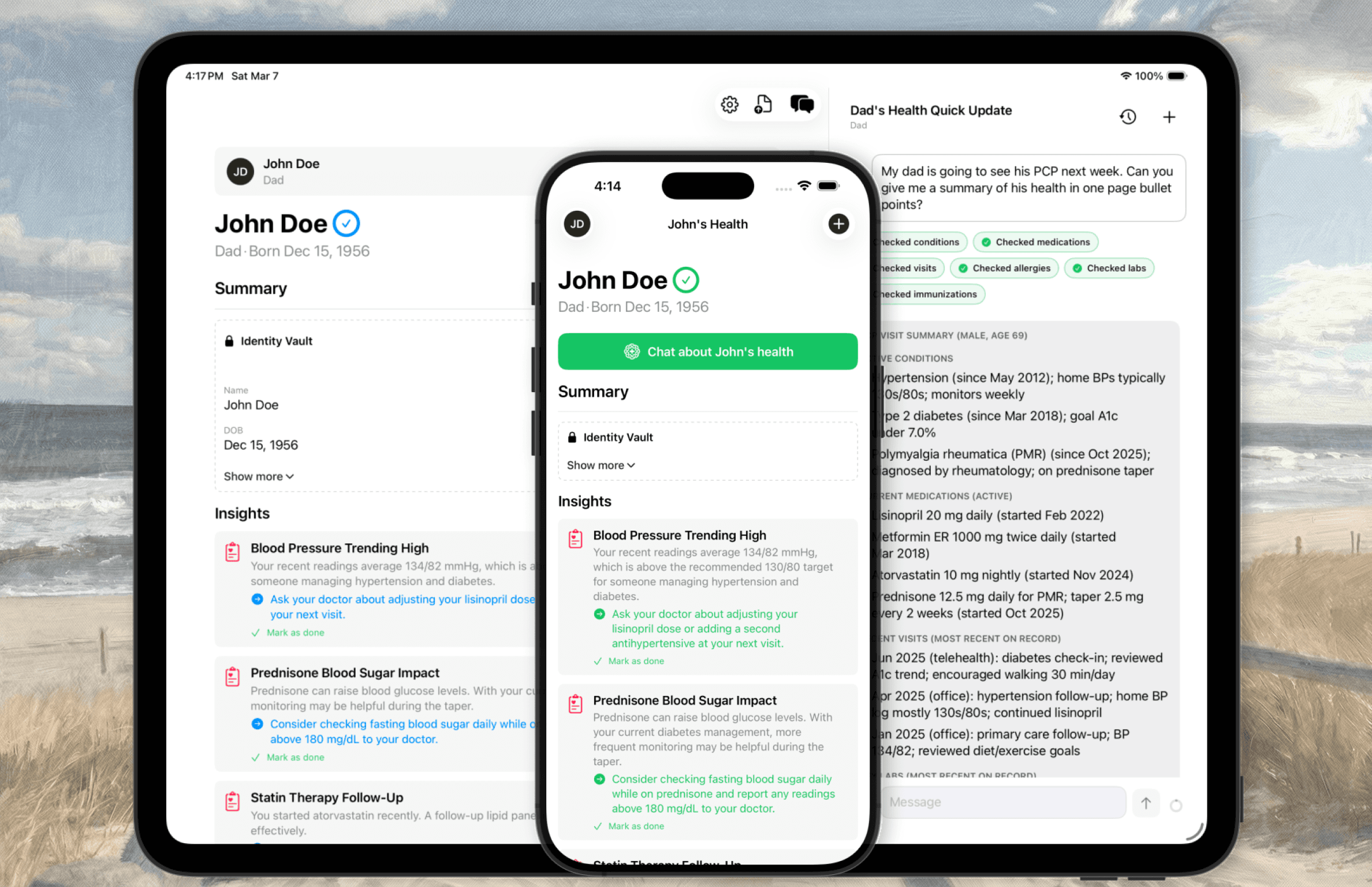 Available Health app screenshot